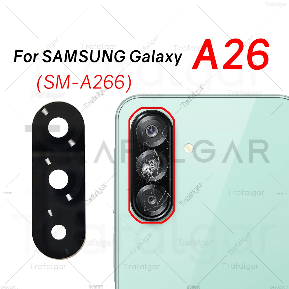 Premium Rear Camera Glass Lens with Adhesive Sticker - Replacement for Samsung Galaxy A26 5G