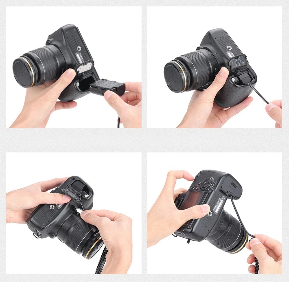 ACK-E6 DR-E6 LP E6 E6N Dummy Battery USB Power Adapter Kit for Canon EOS 5D Mark III II 6D 7D 60D 70D 80D 90D R R5 R6