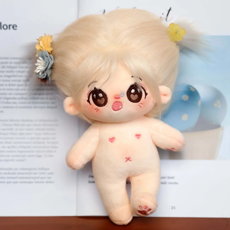 thumbnail image 1 of Muñeca de algodón de felpa Kawaii para niñas, muñeco de súper estrella de peluche, lindo cuerpo gordo, vestido de mariposa, puede cambiar la ropa, regalo, 1 of 5