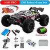 1:16 70KM/H Or 50KM/H 4WD RC Car With LED Remote Control Cars High Speed Drift Monster 4x4 Truck for Kids vs Wltoys 144001 Toys 1