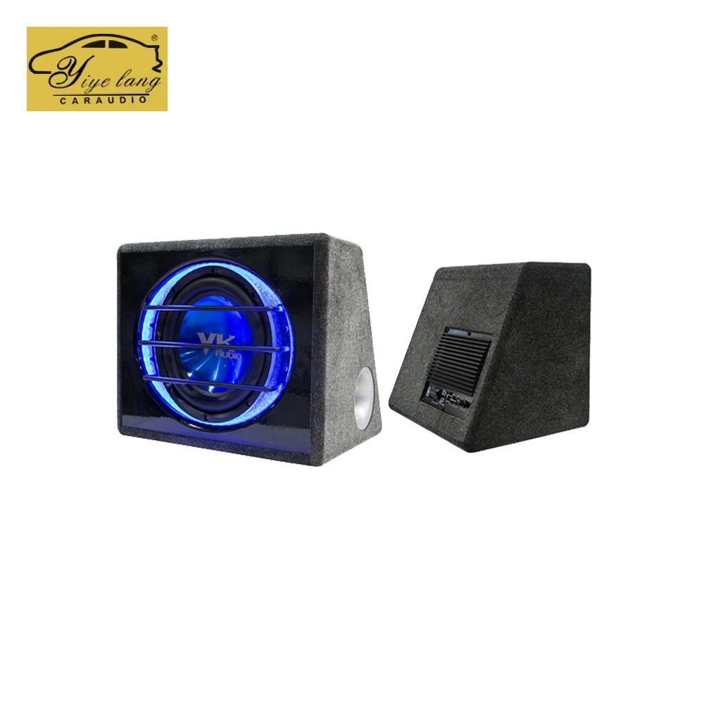 12V Car Audio Subwoofer Stereo Black/Green Car High Power Speaker Audio Active Subwoofer Noise Reduction Modification
