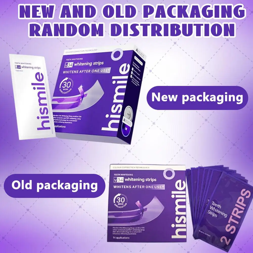 Complete V34 Purple Oral Care Combo Includes Whitening Strips Toothpaste For Daily Plaque Clean And Teeth Brightening_voghion.com