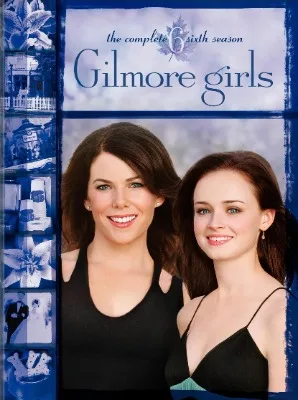 Gilmore Girls Season 6 Poster – Complete Sixth Season DVD Cover Featuring Lorelai & Rory | Elegant Blue-Toned Stars Hollow Art Print 7