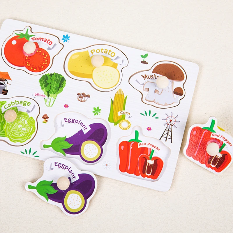 Montessori Wooden Grab Board Puzzle 4