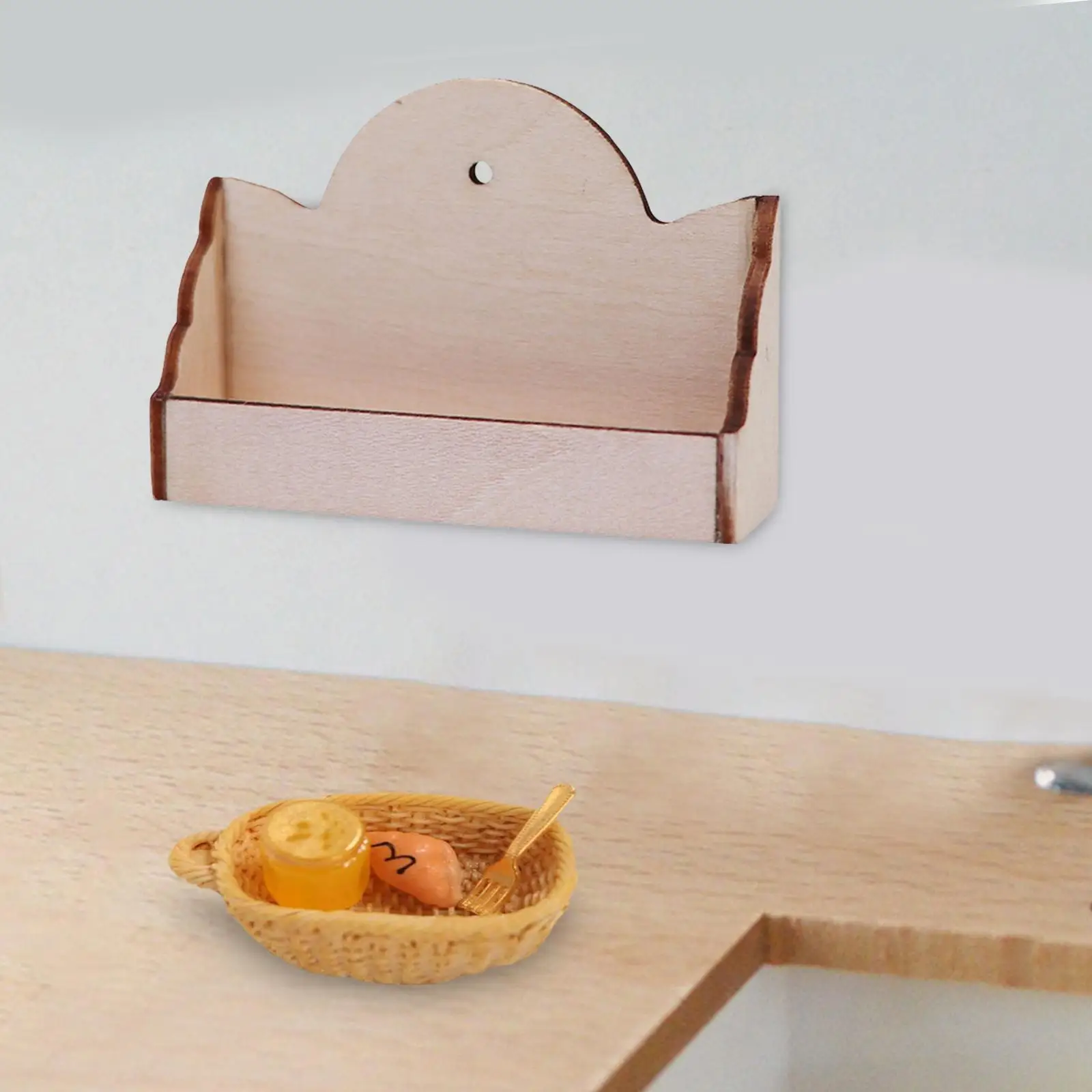 

Miniature 1:12 Scale Dollhouse Hanging Wall Mount Organizer for Dollhouse Photo Props Miniature Scene Decoration