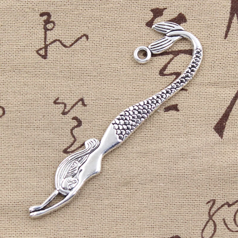 5pcs 매력 양면 인어 책갈피 82x27mm DIY 수제 TibetanJewelry 만..
