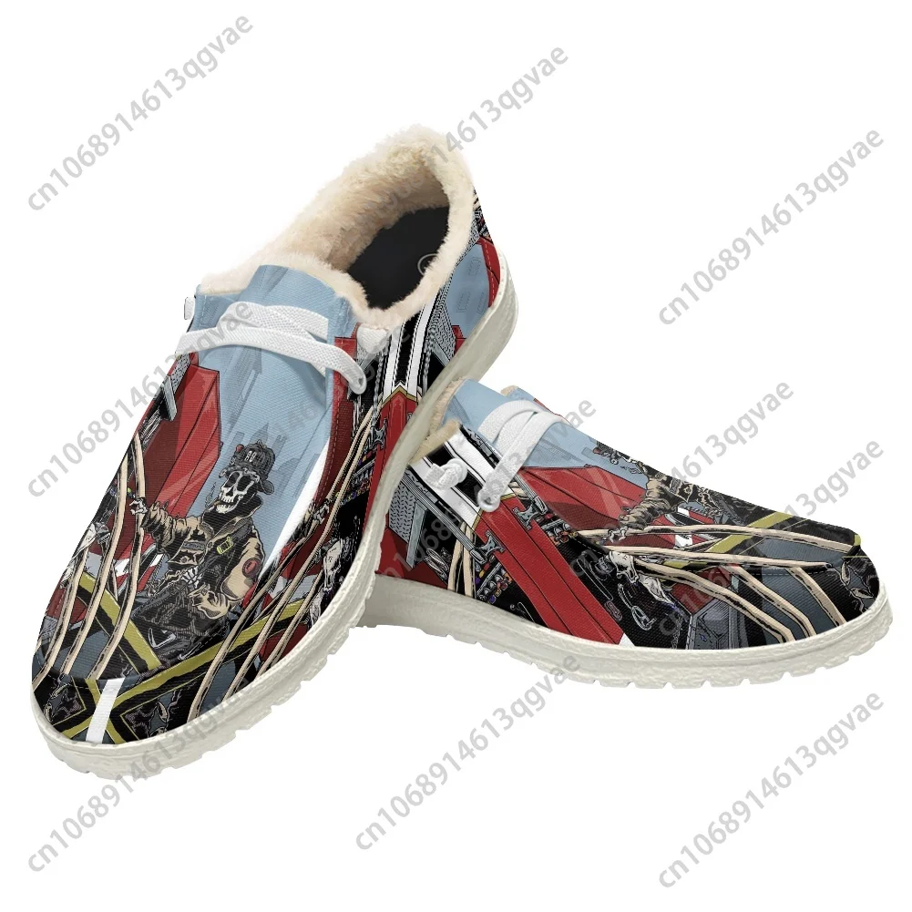 Firefighter House Fire Rescue Casual Shoes Plush Flat Shoe Men Woman Breathable Outdoor Lightweight Footwear Custom Made  Shoe 2