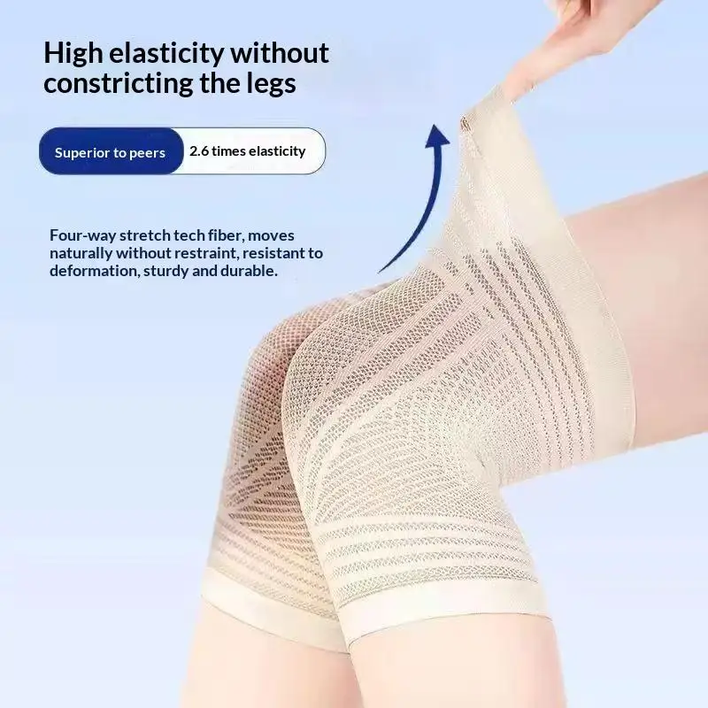 Gros plan sur la texture intérieure des genouillères de protection sport, assurant un maintien optimal.