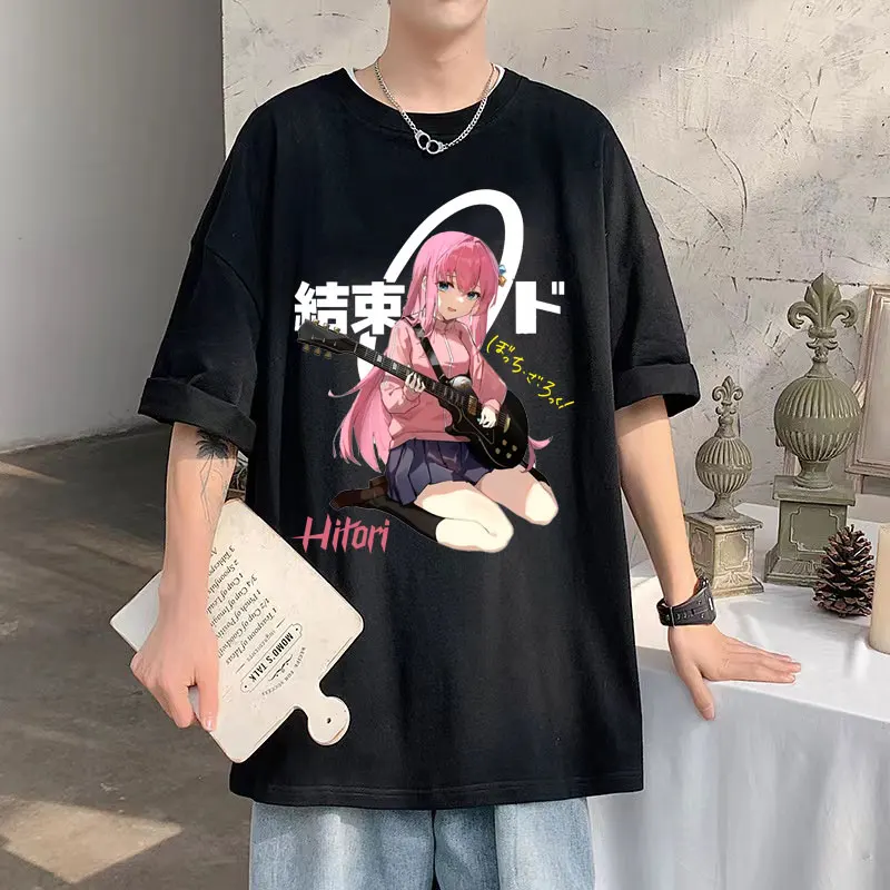 Anime BOCCHI THE ROCK! hitori bocchi T-shirt Summer women men Short Sleeve  Tees 