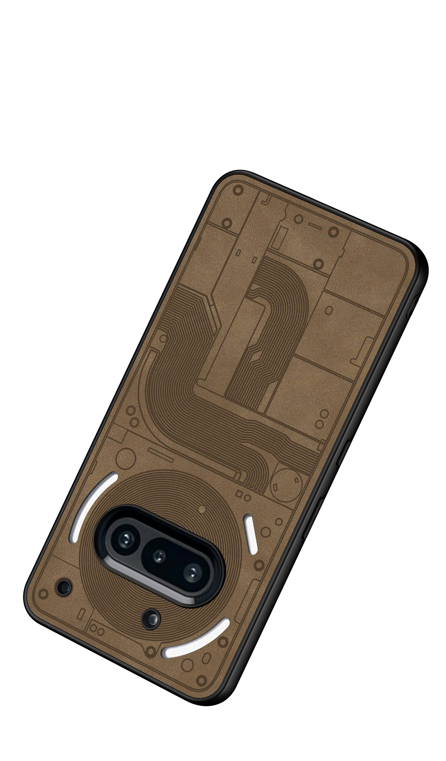 Painted Frosted Leather Case For Nothing Phone 3A Back Light Precision Hole Shoc