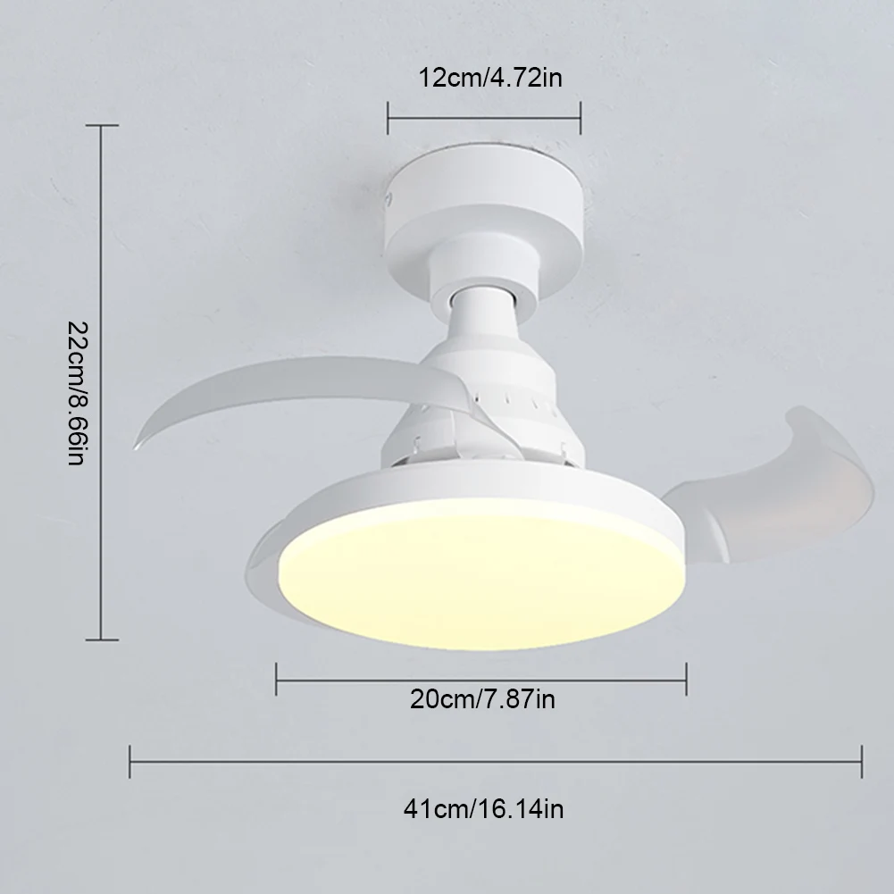 Portable Plastic Hanging Fan with LED Light for Bedroom Living Room
