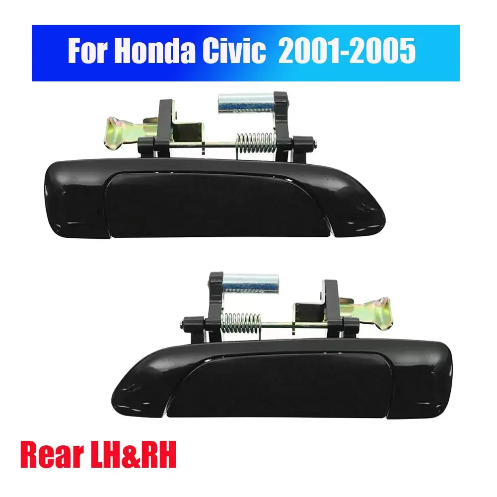 2 개/몫 후면 외부 외부 도어 핸들 세트 블랙 LH RH New For 2001 2002 2003 2004 2005 Honda Civic