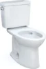 Drake Two-Piece Elongated 1.6 GPF TORNADO FLUSH Toilet with CEFIONTECT Cotton White - CST776CSG#01 1
