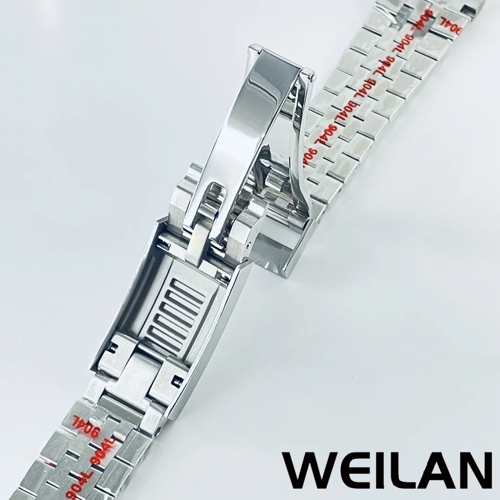 【高品質 20mm ステンレスブレスレット】OYSTERタイプ／904L素材使用 20mm Width 904L Solid Stainless Steel Watch Band Brushed