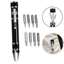 

Portable 8 In 1 Screwdriver Eyeglass Sunglass Watch Repair Screwdriver Set Keychain Stainless Steel Mini Screwdriver Hand Tools