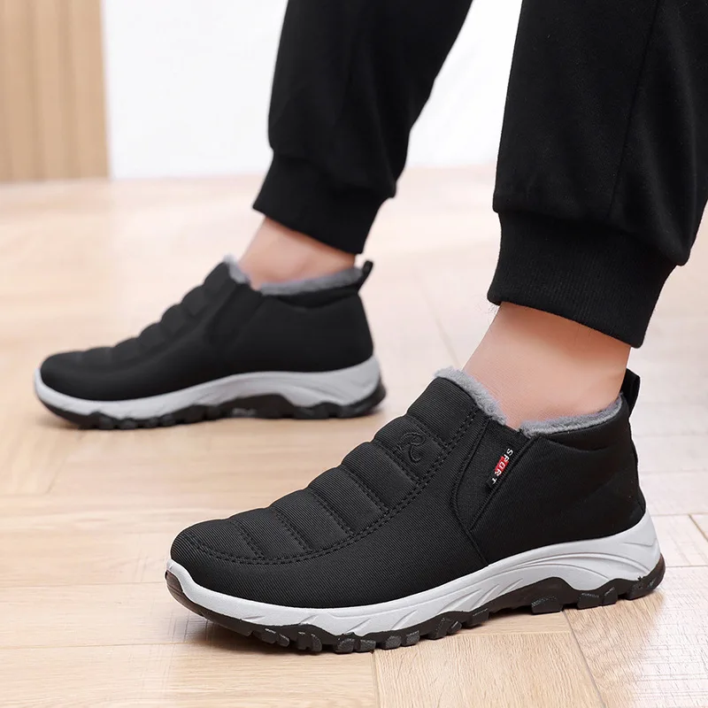 Winter Unisex Boots Waterproof Snow Boots Fashion Cotton Shoes 2023 New Flat Shoes Style Flat Shoes Couple Cotton Shoes Men's