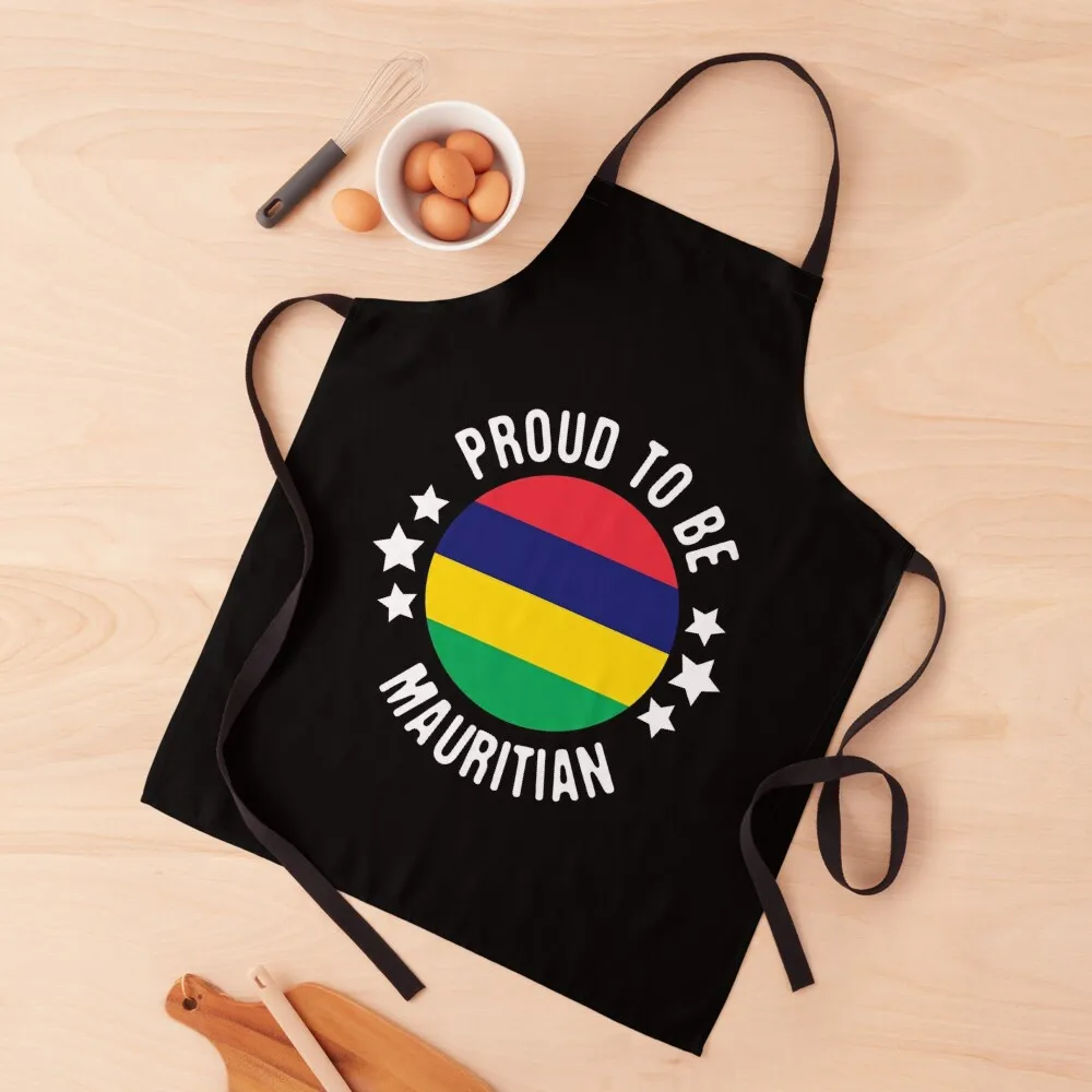 

Proud To Be Mauritian Flag Typography Design Apron Aprons For Man Womens Dresses Waiter Uniforms Kitchen Things