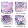 High Quality Waterproof Large Capacity TPU Transparent Clear Women Backpack 5