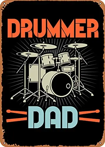 

Drum Drummer Gift Vintage Look Metal Sign Patent Art Prints Retro Gift 8x12 Inch