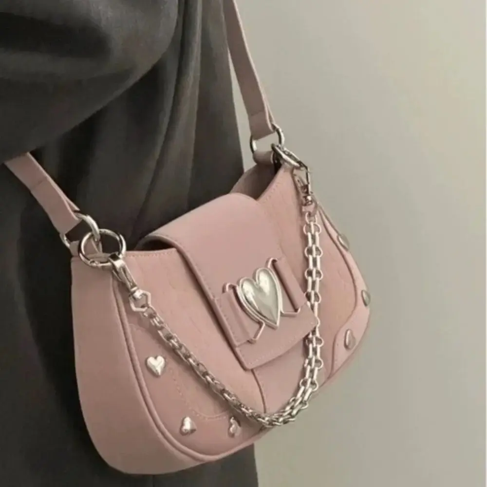 

Модная сумка через плечо из искусственной кожи, Новая розовая сумка Y2K в стиле подмышек, сумка на молнии, женские сумки-слинги