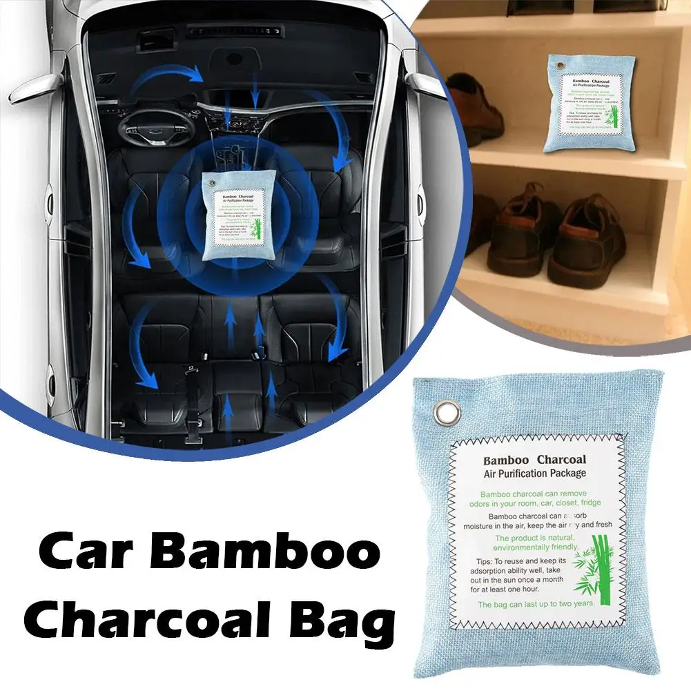 Flavor Removal Bamboo Charcoal Bag Air Purifier Carbon Bag for Car Home Remove Formaldehyde Activated Carbon Bag Natural Carbon practical dehumidifier indoor household calcium chloride multifunctional activated carbon deodorant bamboo charcoal package