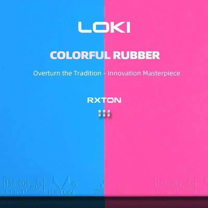 Original LOKI RXTON 3 Blue Pink Table Tennis Rubber Pimples-in Tacky Ping Pong Rubber with Powerful Elastic Sponge table tennis rubber