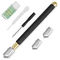 Cutter 2mm-20mm & Glass Cutting Oil, Upgrade Glass Cutting Tool with Automatic Oil Feed, Glass Cutter 1