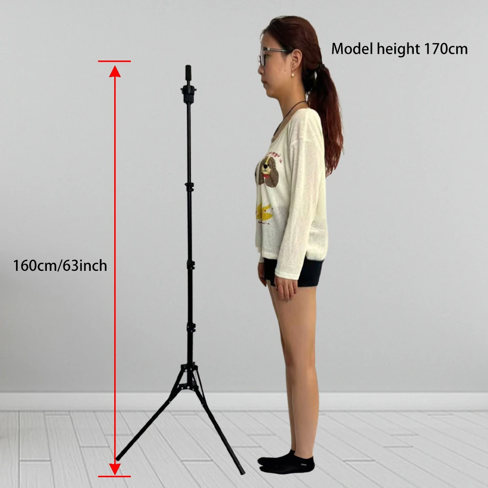 Canvas Block Head Mannequin With Adjustable Tripod Wig Stand_voghion.com