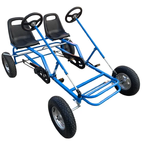 Heavy Duty Adult Go Kart 4-Wheel Pedal Car, Customizable Plastic Outdoor Recreation Cart, Bulk Discounts for Amusement Parks