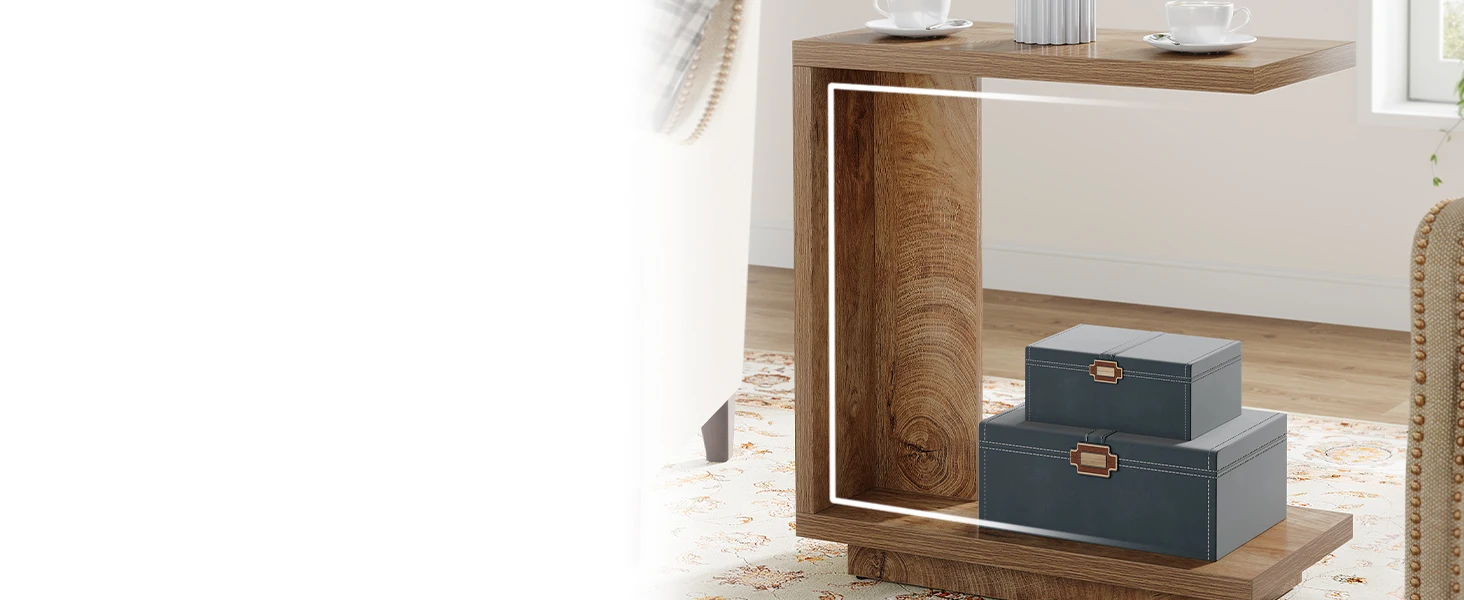 c shaped end table for couch