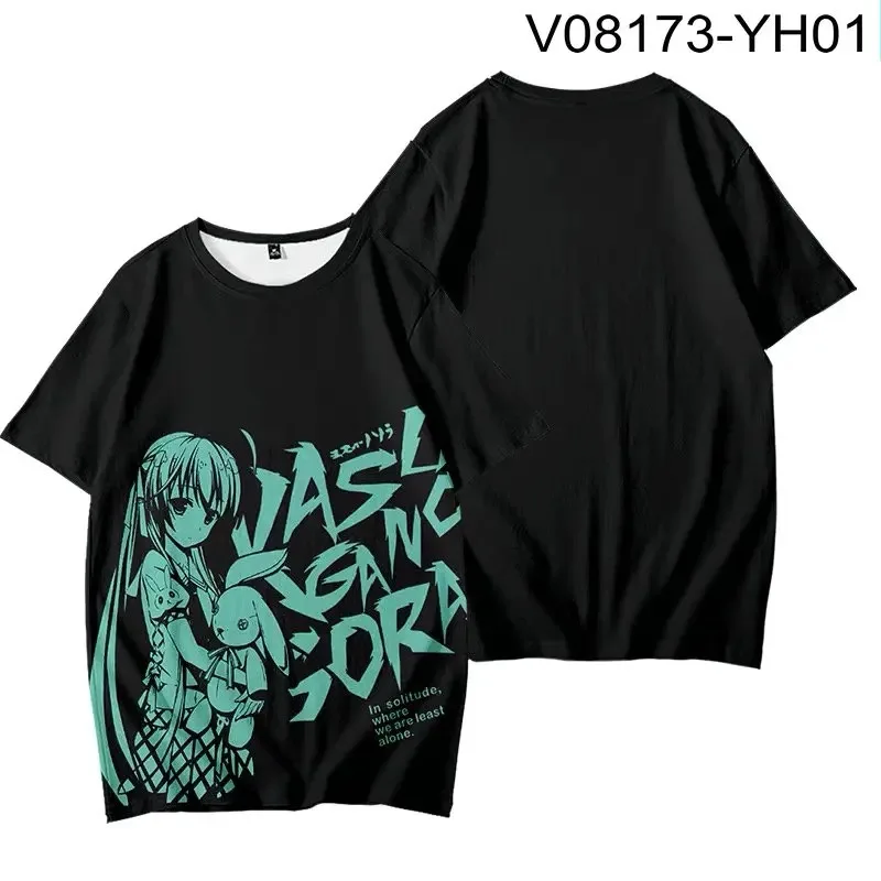 Yosuga without sora 3d printing T-shirt summer fashion round neck short sleeve popular game japanese streetwear