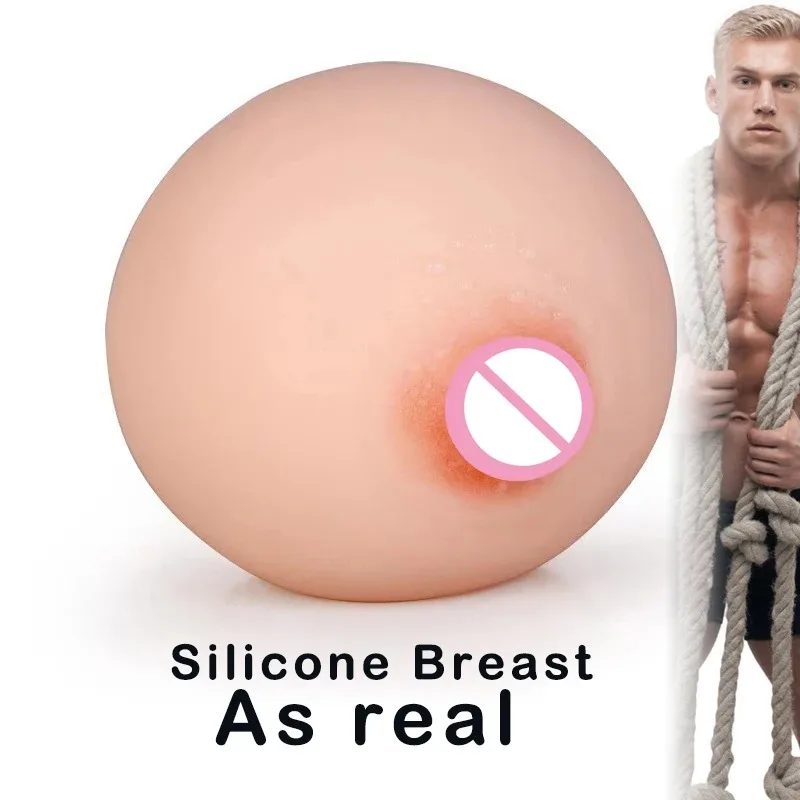 Artificial Chest Insertable Fake Silicone Breast Tools Men Masturbator Boobs Sex Toys For Men Adult Products mens sex toys women silicone fake boobs