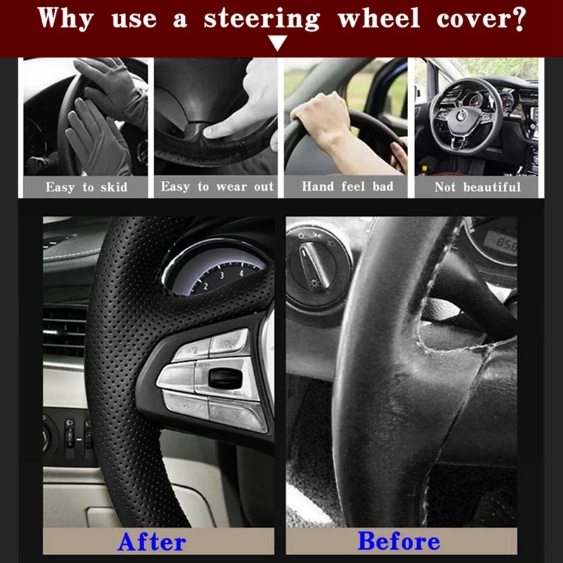 DIY Sew-on Steering Wheel Leather Cover For Honda Accord 7th Gen & Odyssey 2005-2010