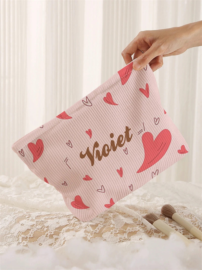 New women's makeup bag, customized photo makeup bag, zipper makeup bag, can be customized according to your unique design