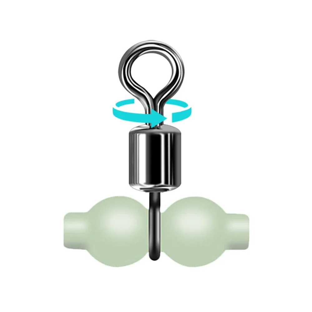 Fishing Swivel 20pcs Luminous Cross Line Rolling Fishing Swivel 3 Way Fishing Line Connector
