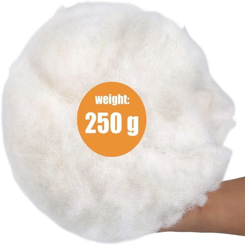 250g Soft Stuffed Cotton Polyester Fiber Filling For Doll Stuffing High Elastic Filler DIY Handmade Craft Accessories doll filling