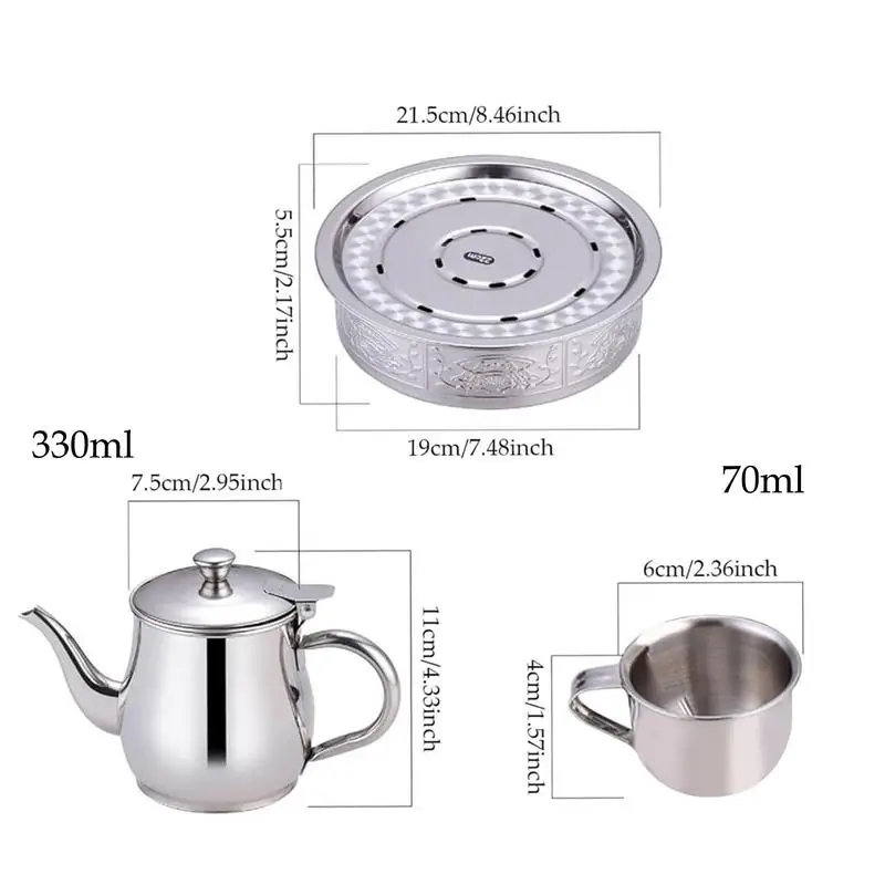 Kids Stainless Steel Tea Set 6