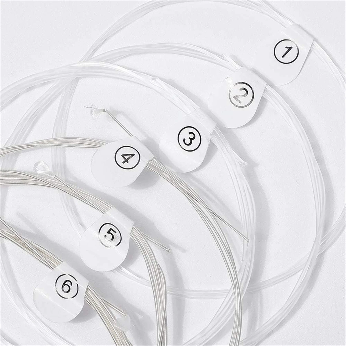 6 Stück klassische Gitarren saiten Set überzug super leichte klassische Gitarre klare Nylon-Silbersaiten versilbertes Kupfer – Detail 9