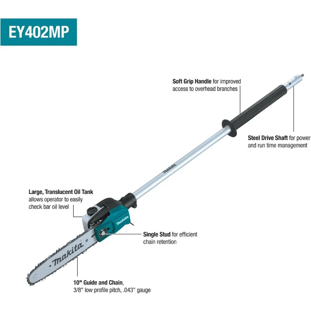 Brushless Couple Shaft Power Head Kit w/String Trimmer, Pole Saw & Articulating Hedge Trimmer Attachments (4.0Ah) 5