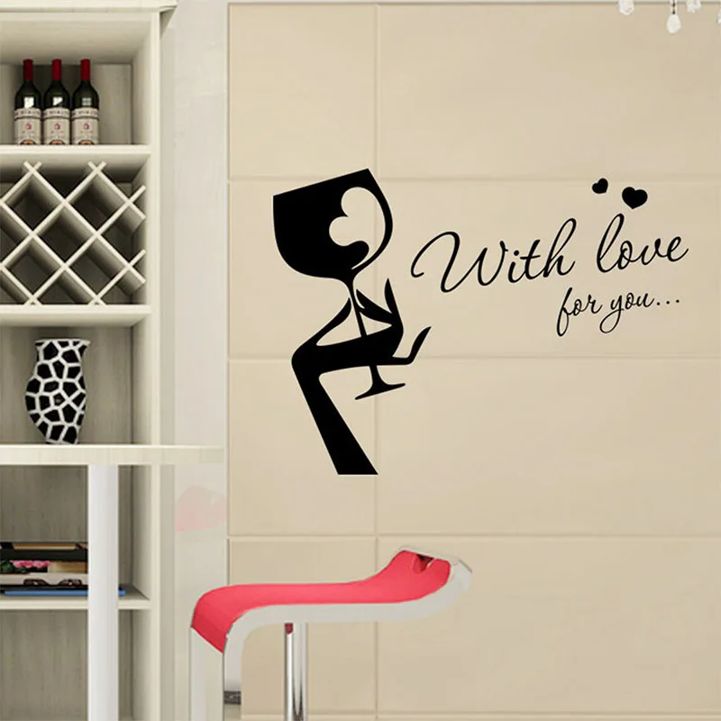 

Wholesale of personalized English kitchen wall stickers with love