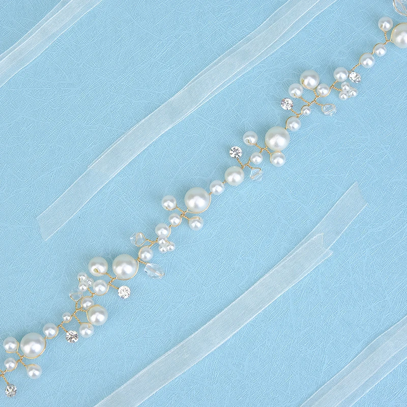 Miallo Elegant Women Handmade Pearl Crystal Belts for Women Accessories Dresses Waistband Bride Sash Jewelry Bridesmaid Gift