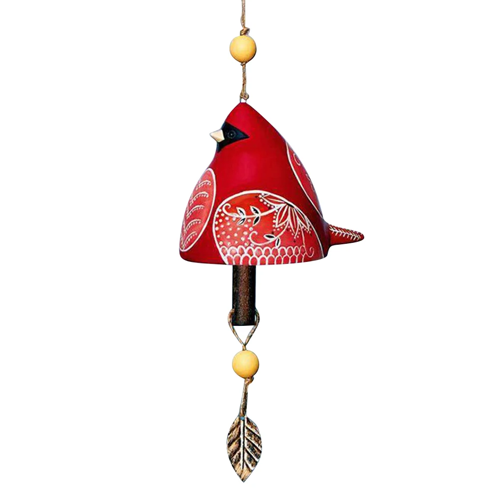 Cute Bird Bell Chimes Bird Bell Wind Chimes Hanging Rustic Wind Chime for Wall Window Door Garden Decoration Bird Pendant 5