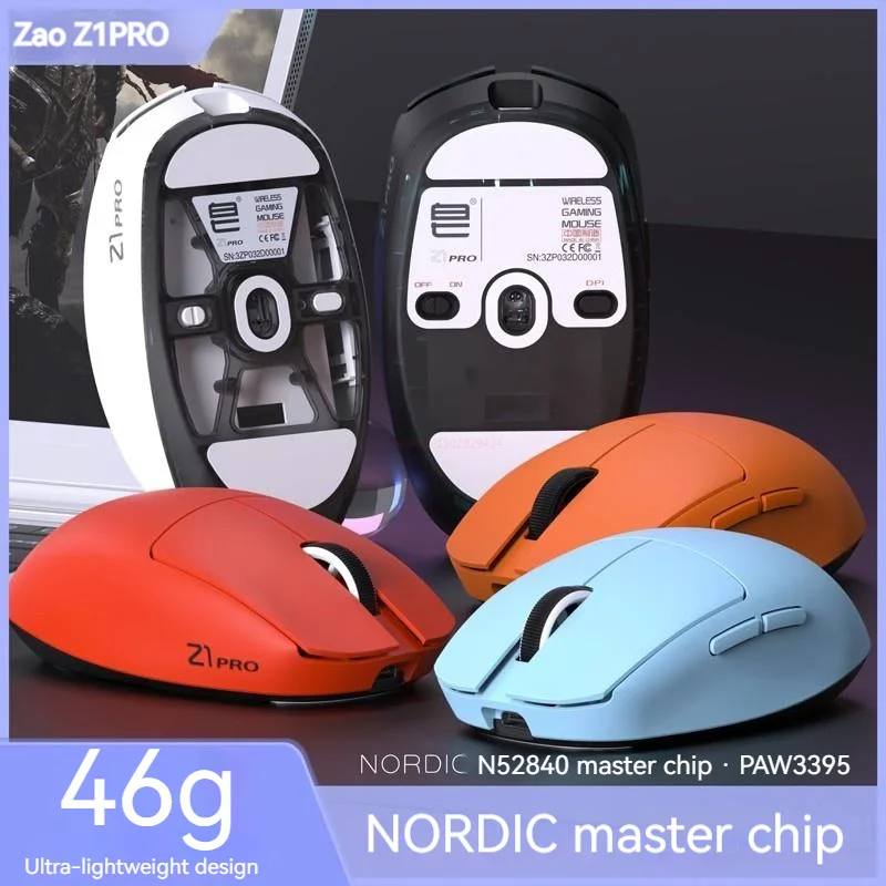 

Zaopin Z1 Pro 2.4Ghz Wireless Mouse PAW3395 24600DPI TTC Lightweight Gamer Mouses For Computer Mac Gaming Accessories Girls Mice