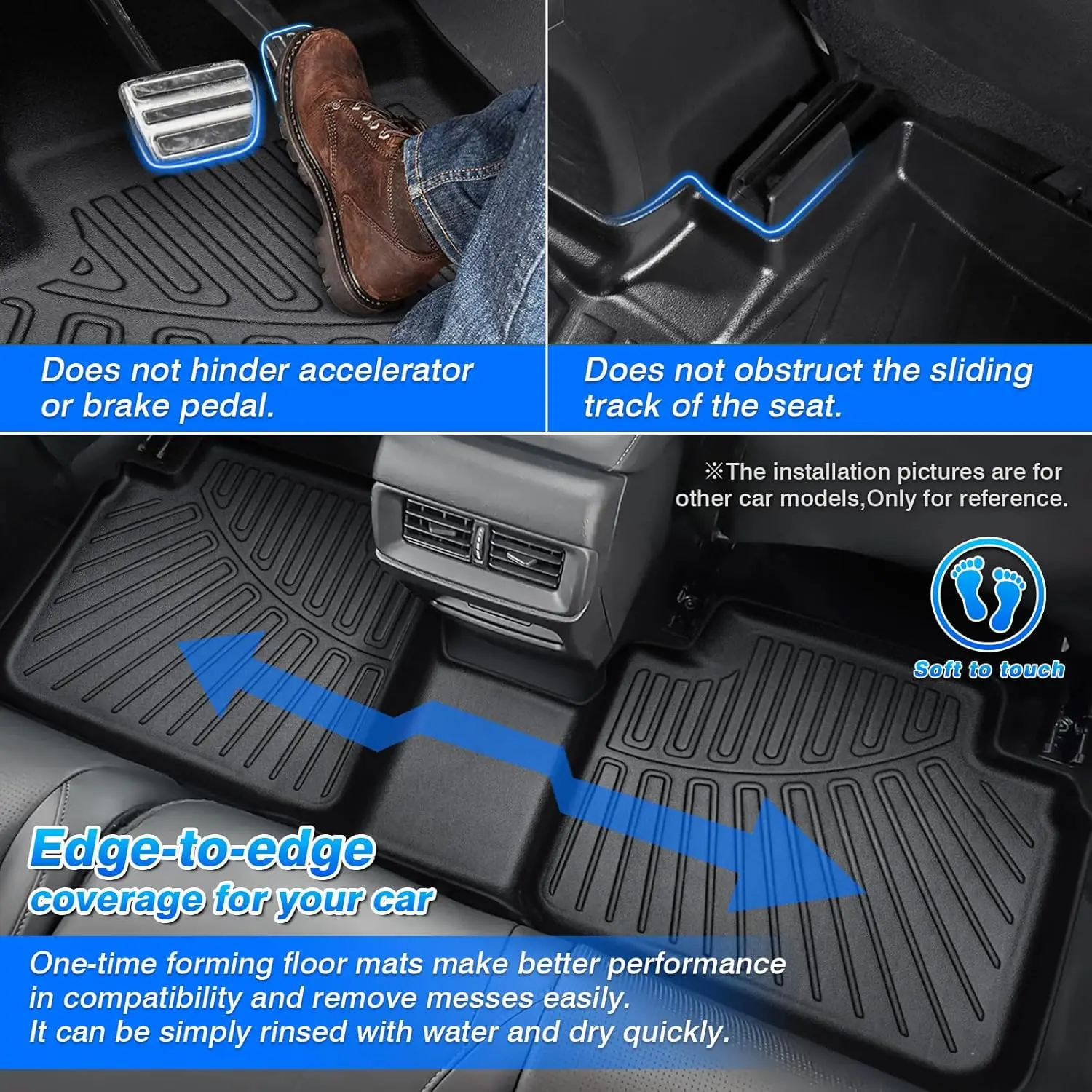ELMASLINE 3D rubberen matten & kofferbakmat voor Ford Edge vanaf 2015 | vloermatten | kofferbakmat | accessoires ELMASLINE 3D rubberen matten & kofferbakmat voor Ford Edge vanaf 2015 | vloermatten | kofferbakmat | accessoires
