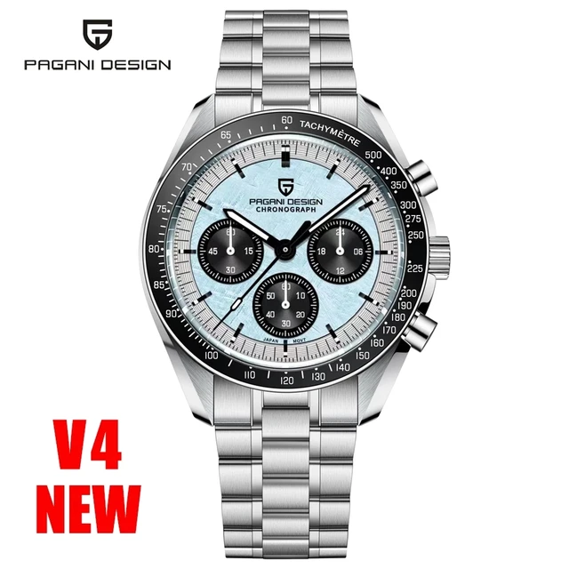 PAGANI DESIGN New Quartz 100M Waterproof 40MM watch for men Automatic Date Speed Chronograph Sapphire Mirror men watch relogio 4