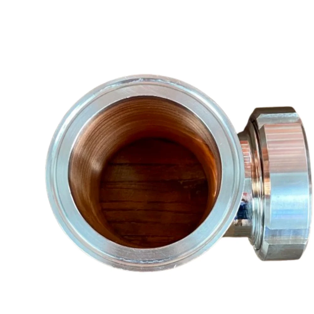 Clamp 8"(204mm) OD217mm Copper Tee for bubble plates.Part of distillation column.Moonshine Still,Distillation