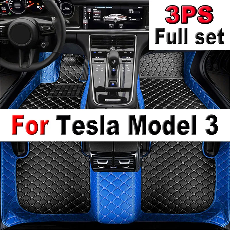 

Car Floor Mats For Tesla Model 3 2019 2020 2021 Custom Auto Foot Pads Automobile Carpet Cover Interior Accessories