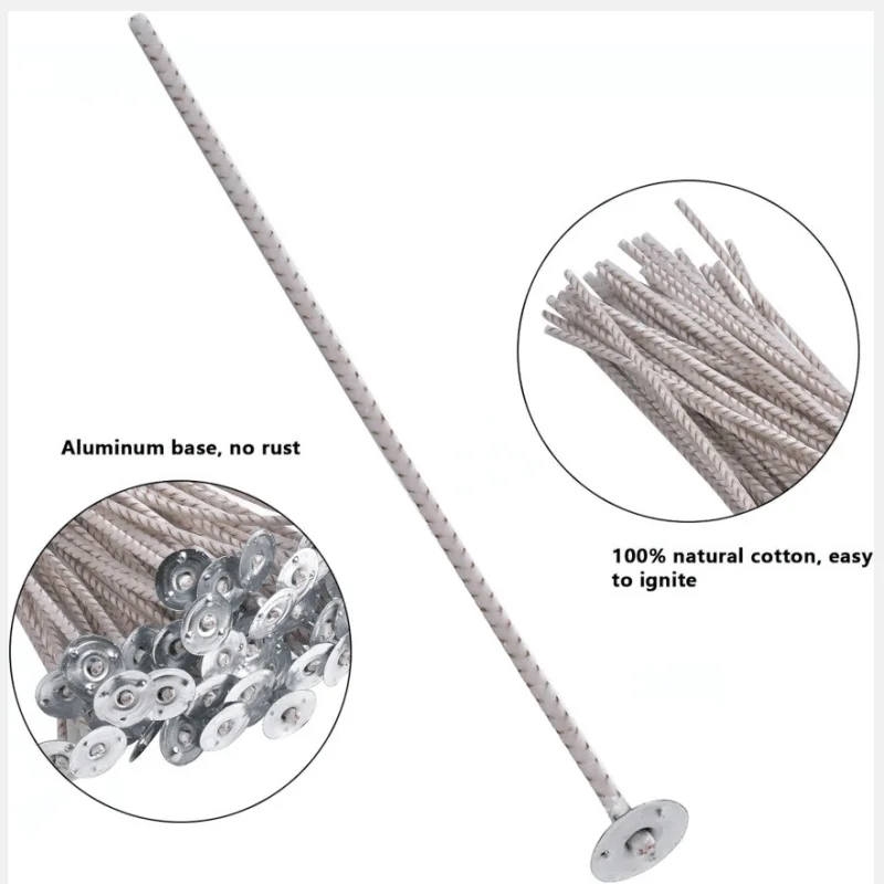 100 PCS Cotton Candle Wicks Brown Soybean Core Smokeless Candles 6/20cm Candle Making Supplies Wax Wicks for Making candle wick candle wicks