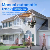 V380 Pro 4G carte Sim caméra solaire trois objectifs trois écrans extérieur WiFi sans fil solaire CCTV 10X Zoom suivi automatique caméra de sécurité 4