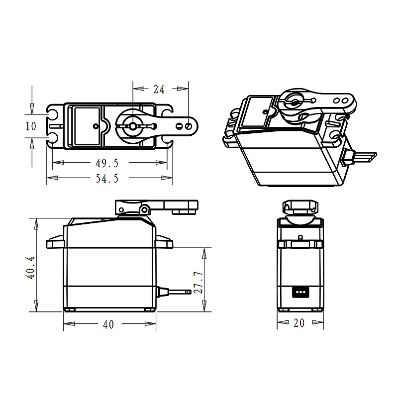 Servo numérique étanche DS3218 PRO 20KG 0.09s pour RC
